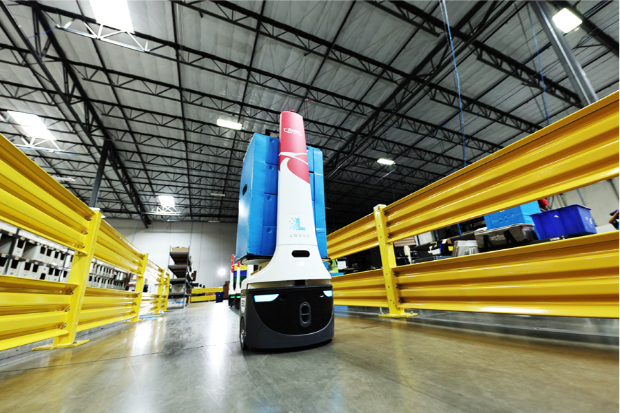 warehouse robot carrying packages